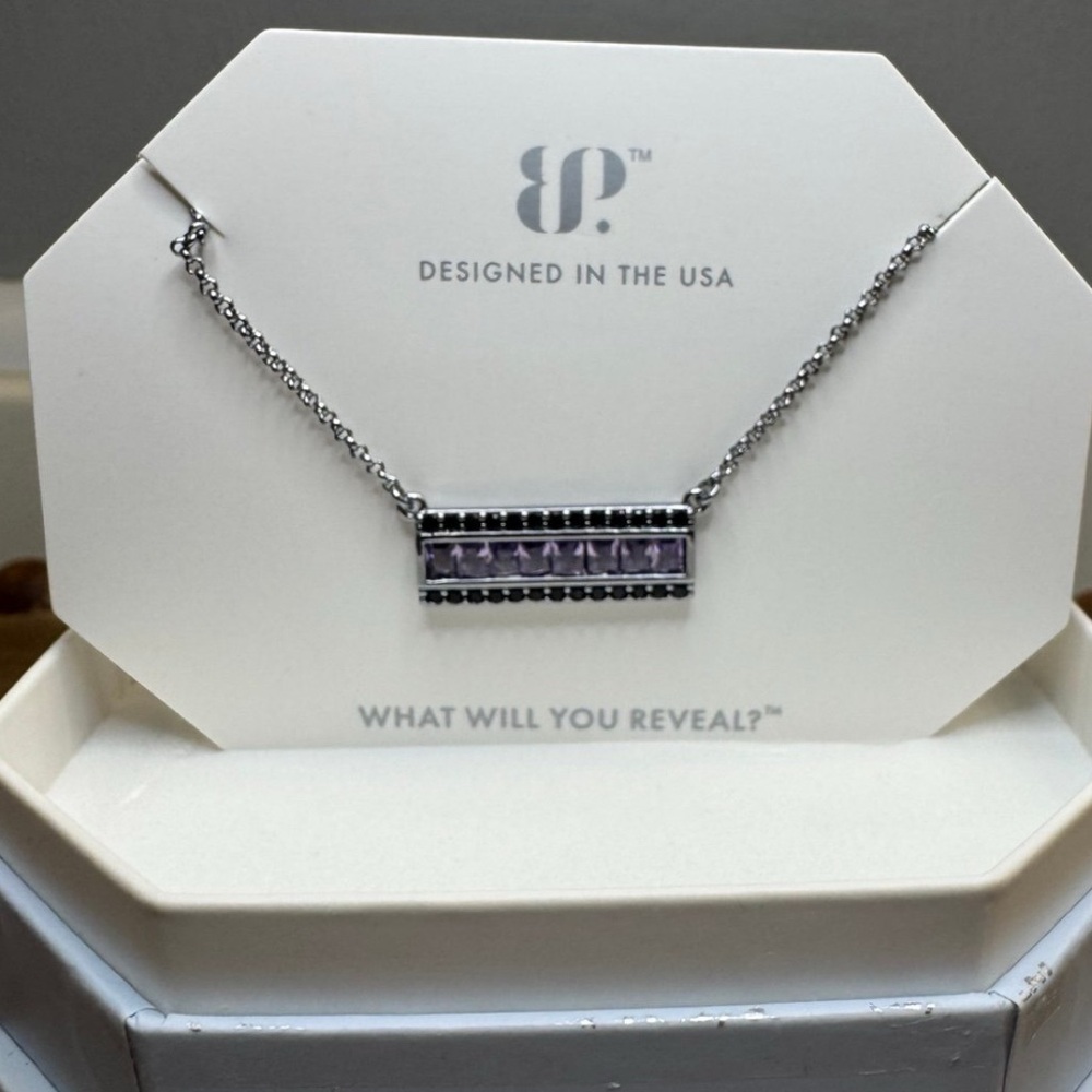 Elegant Silver and Purple Necklace by BP